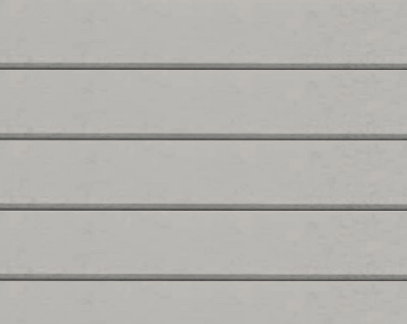 Close-up of gray horizontal siding panels