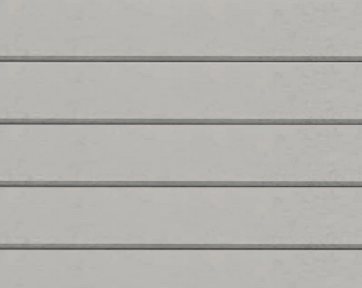 Close-up of gray horizontal siding panels